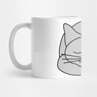 Sleeping Gray Cat Mug